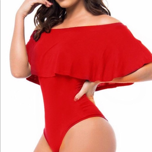 Casual Off-The-Shoulder Swimsuit - Picture 2 of 7